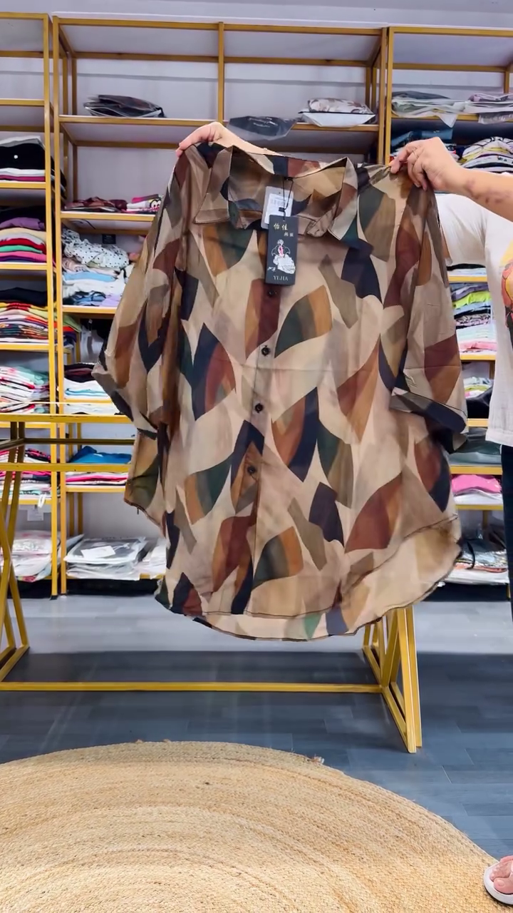 Effortless Fusion: Printed Shirt & Sleek Trousers for Everyday Chic