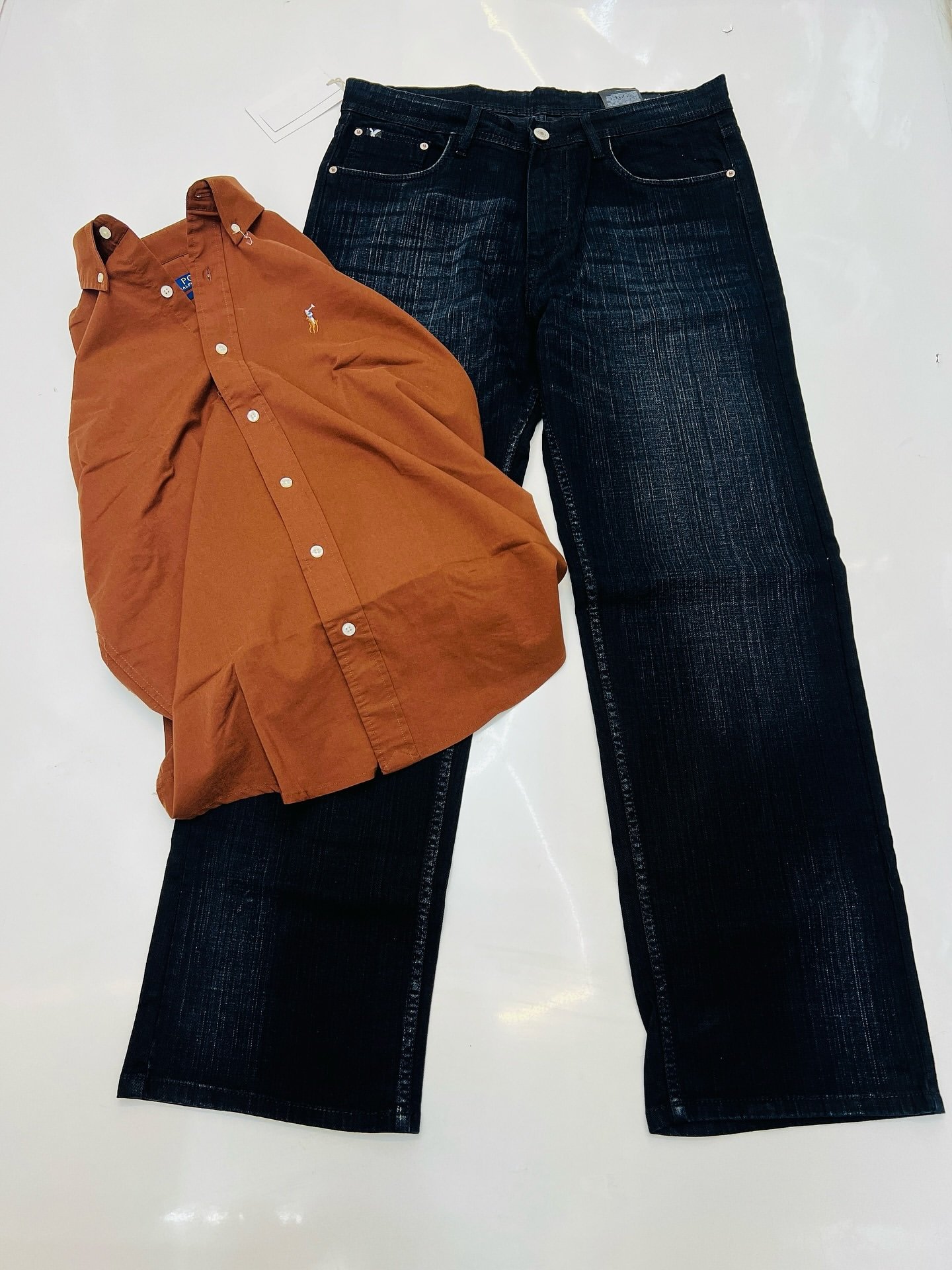 Smart Casual Perfection: Classic Shirt & Dark Denim Combo