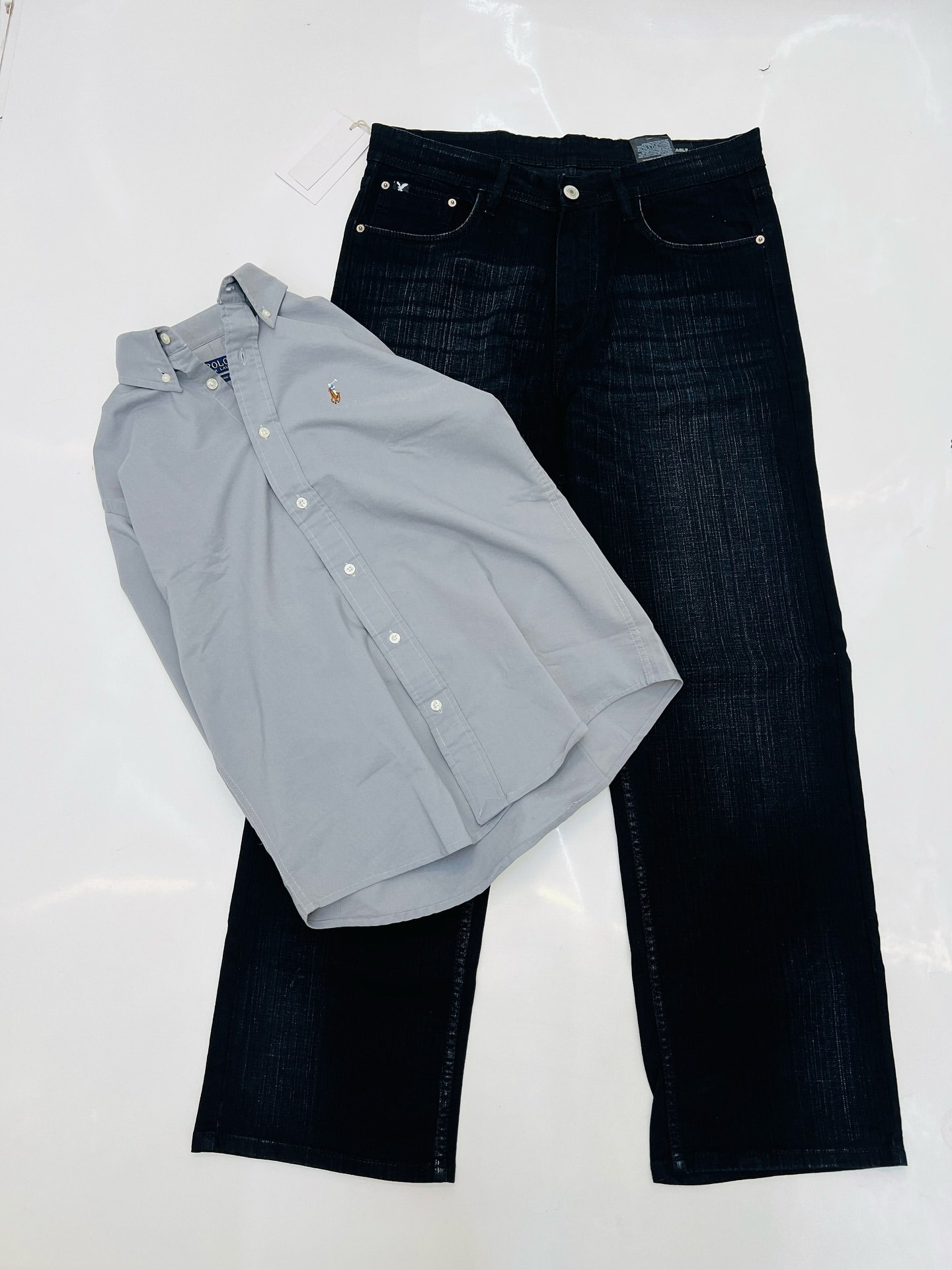 Smart Casual Perfection: Classic Shirt & Dark Denim Combo