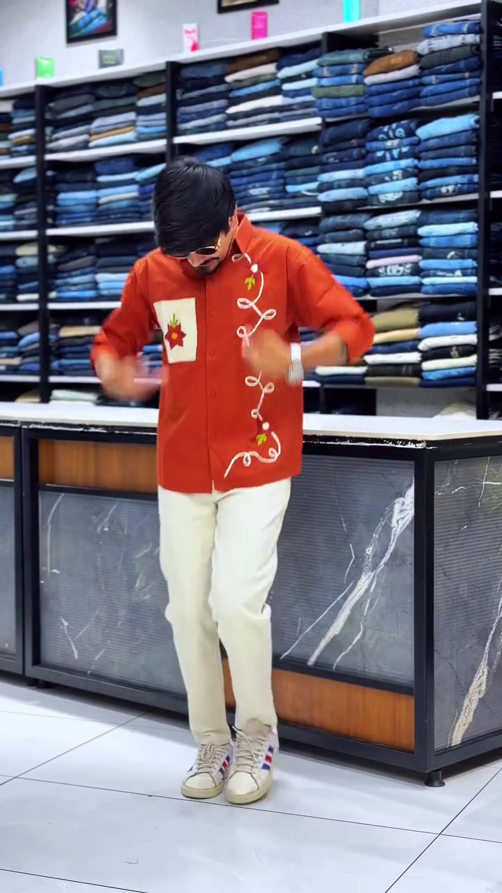 Smart Casual with a Twist: Artistic Shirt & Earth-Tone Styling