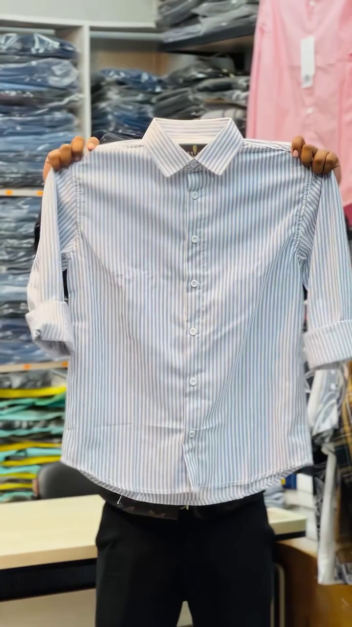 Classic Refinement: Striped Shirt for Timeless Smart-Casual Style