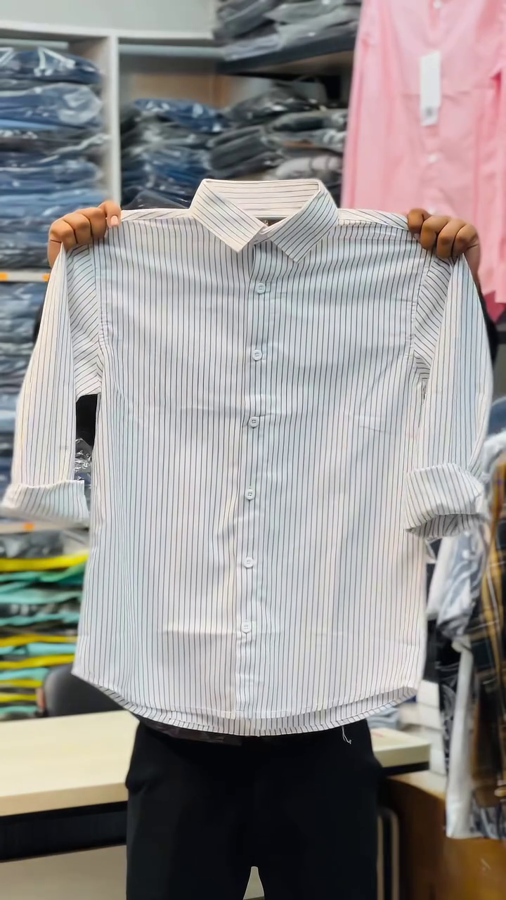 Classic Refinement: Striped Shirt for Timeless Smart-Casual Style