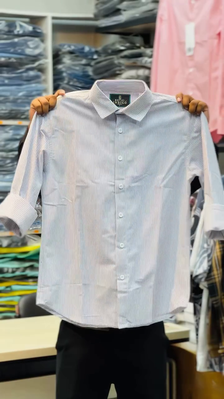 Classic Refinement: Striped Shirt for Timeless Smart-Casual Style