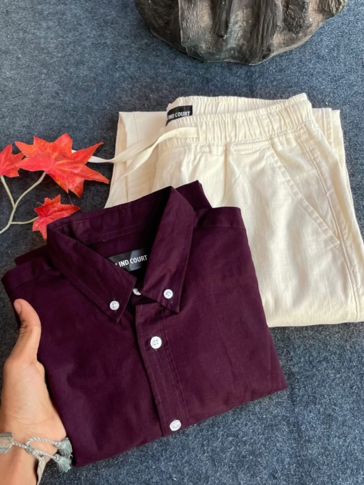 Fresh & Minimal: Light Blue Shirt with Crisp White Bottoms