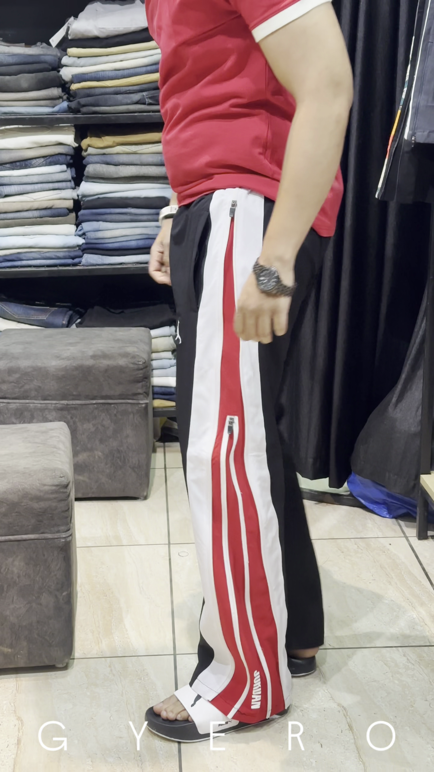 Sporty Street Style: Athleisure Look with Bold Contrast