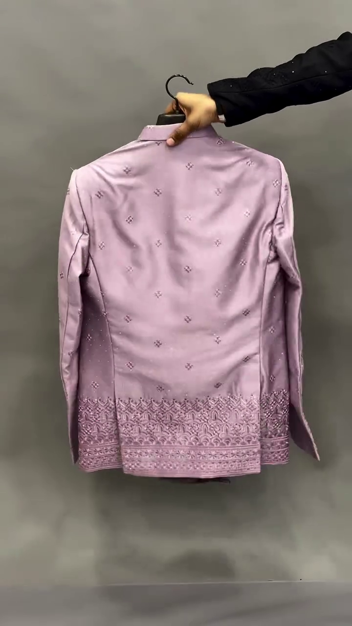 Regal Elegance: Ivory Embroidered Sherwani for Timeless Celebrations