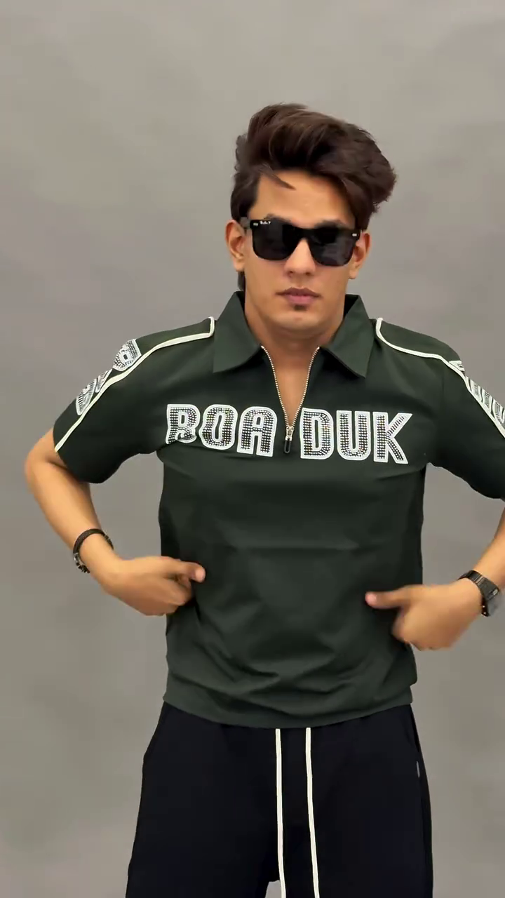 Sporty Edge: Bold Graphic Polo for Modern Street Style