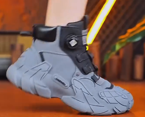 Rugged Performance: Futuristic High-Top Sneakers with Outdoor Edge