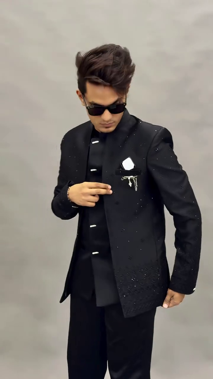 Regal Elegance: Ivory Embroidered Sherwani for Timeless Celebrations