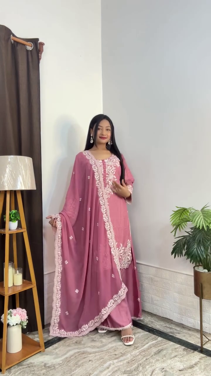 Radiate Sophistication with Our Elegant  Embroidered Ethnic Suit Collection