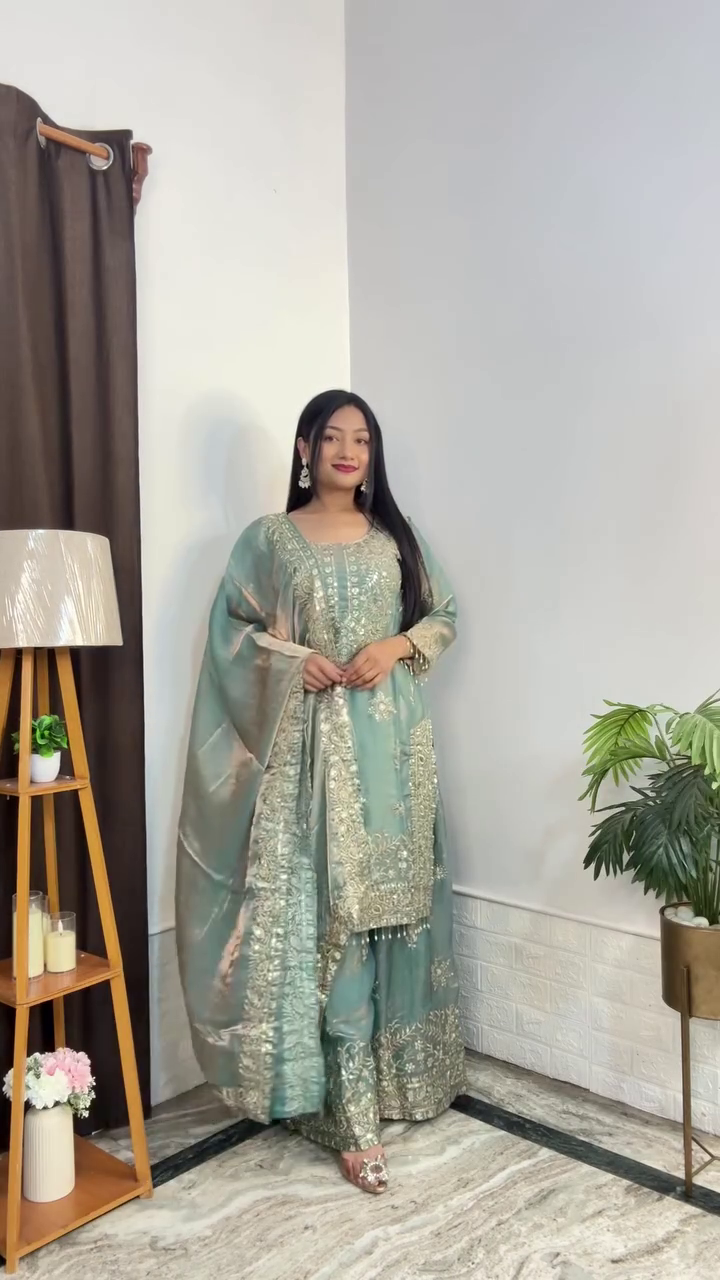 Radiate Sophistication with Our Elegant  Embroidered Ethnic Suit Collection