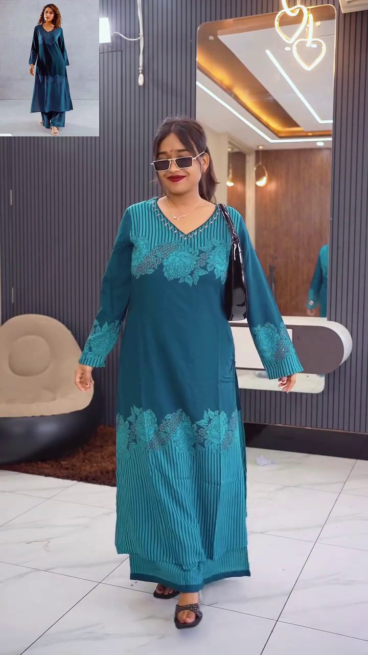 Embrace Regal Elegance with Our Stunning Teal Floral Designer Maxi Dress Collection