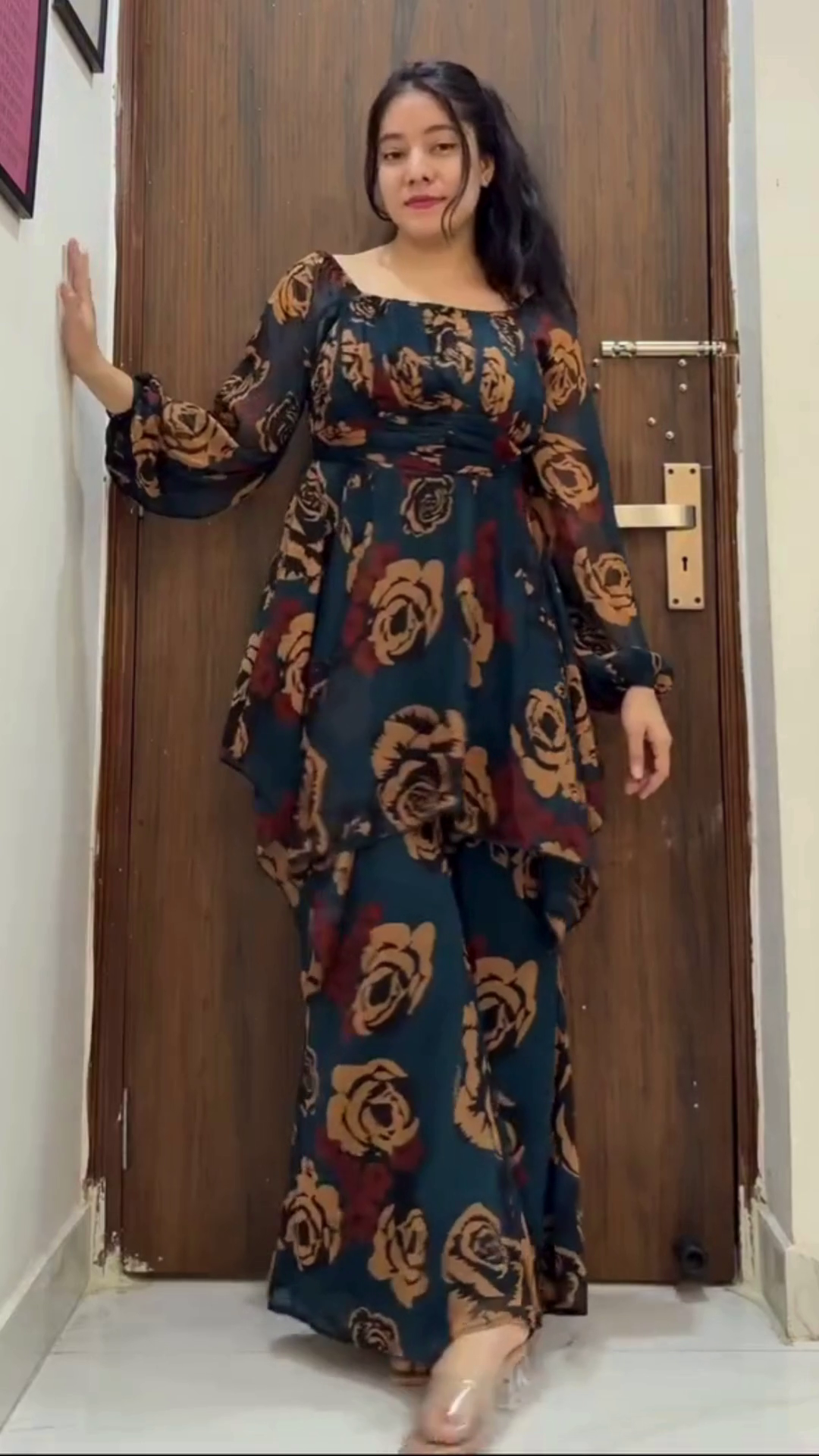 Pink Floral Co-Ord Set – Trendy Elegant Women’s Lounge Wear
