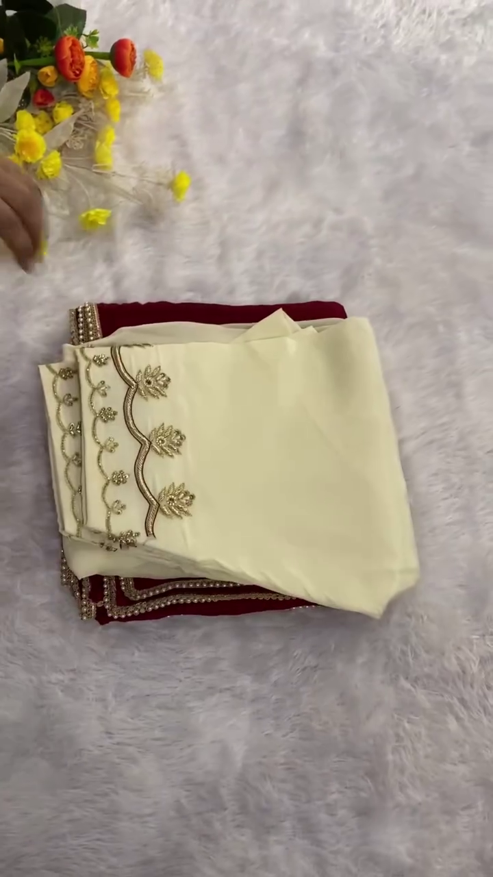 Elegant Ruby Red Embroidered Kurta – Traditional Festive Ethnic Wear for Women