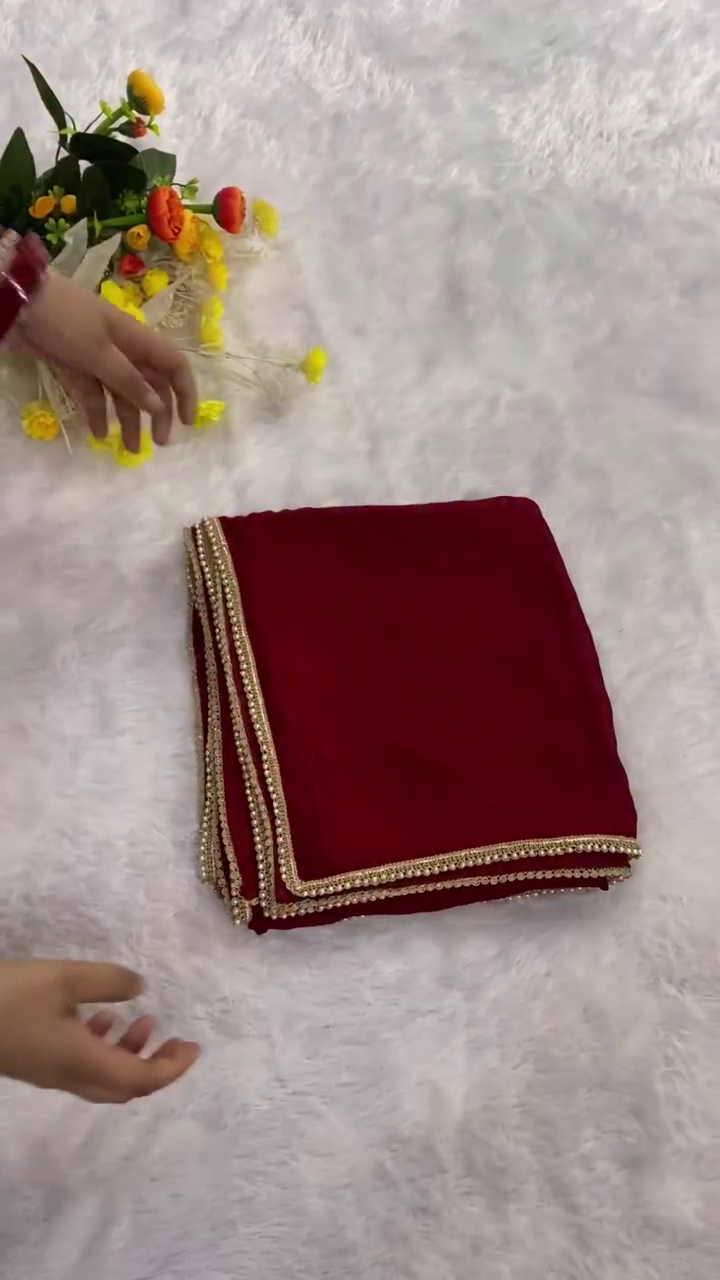 Elegant Ruby Red Embroidered Kurta – Traditional Festive Ethnic Wear for Women