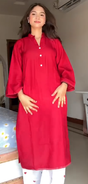 Elegant Plum Kurta Palazzo Set – Minimalist Ethnic Wear for Modern Women