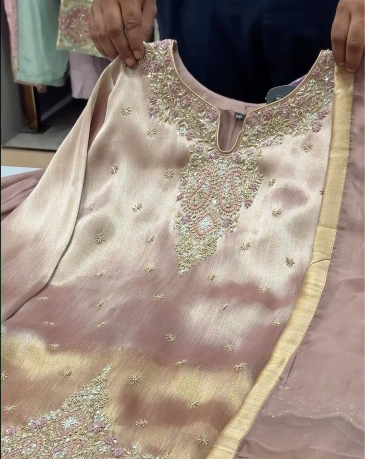 Elegant Women's Embroidered Silk Kurta Palazzo Set with Dupatta – Premium Festive & Party Wear