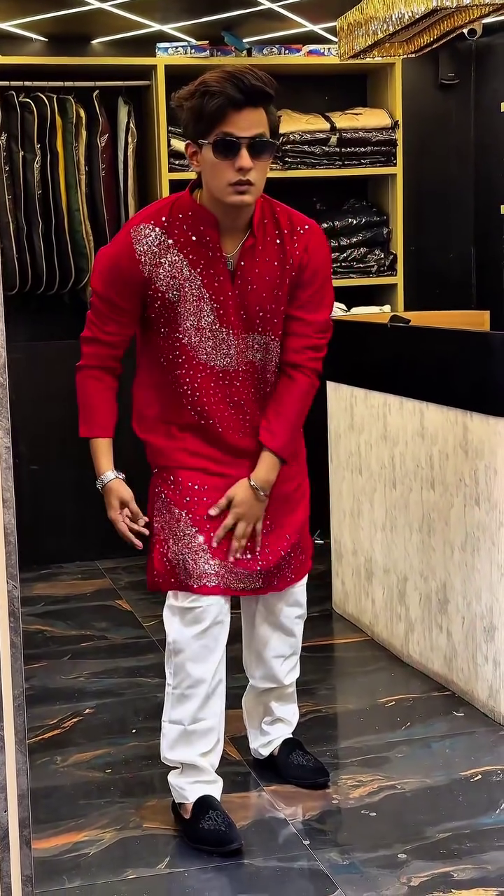 Royal  Embroidered Kurta for Festive and Wedding Style