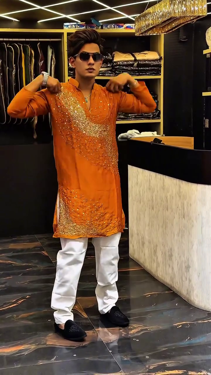 Royal  Embroidered Kurta for Festive and Wedding Style
