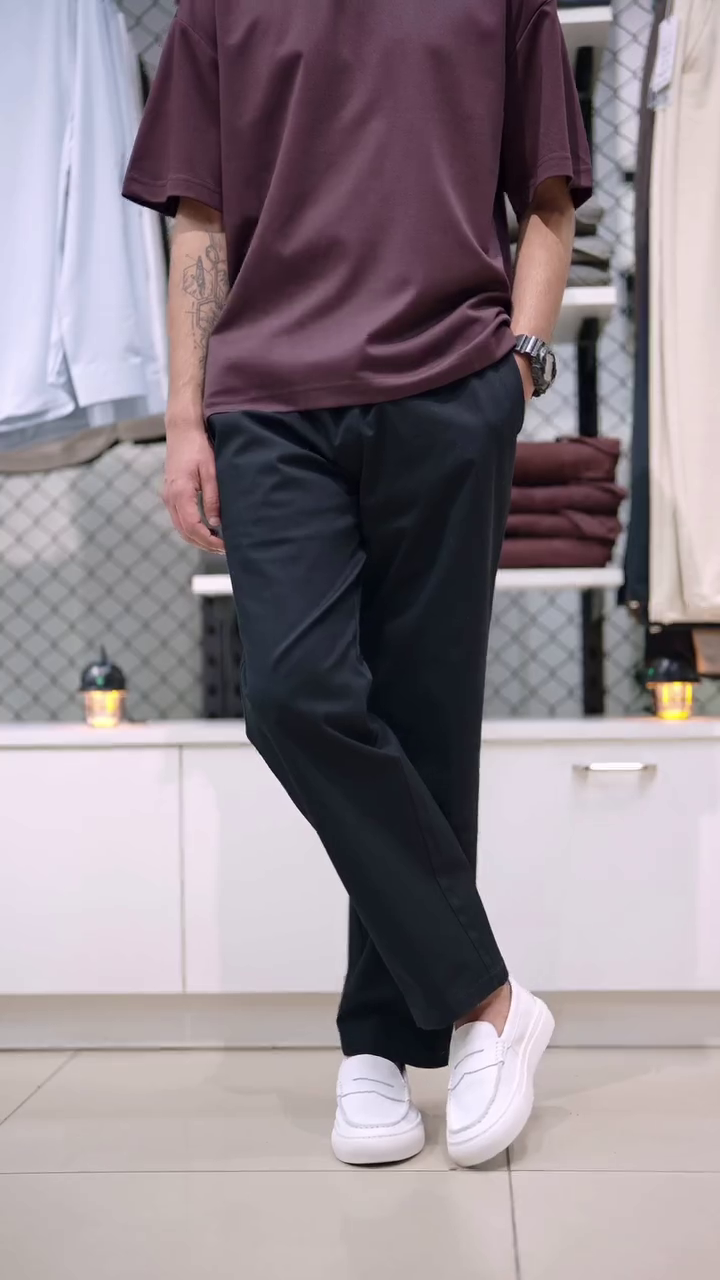 Trendy Olive Green & Black Wide-Leg Pants Collection – Relaxed Fit for Modern Streetwear Style