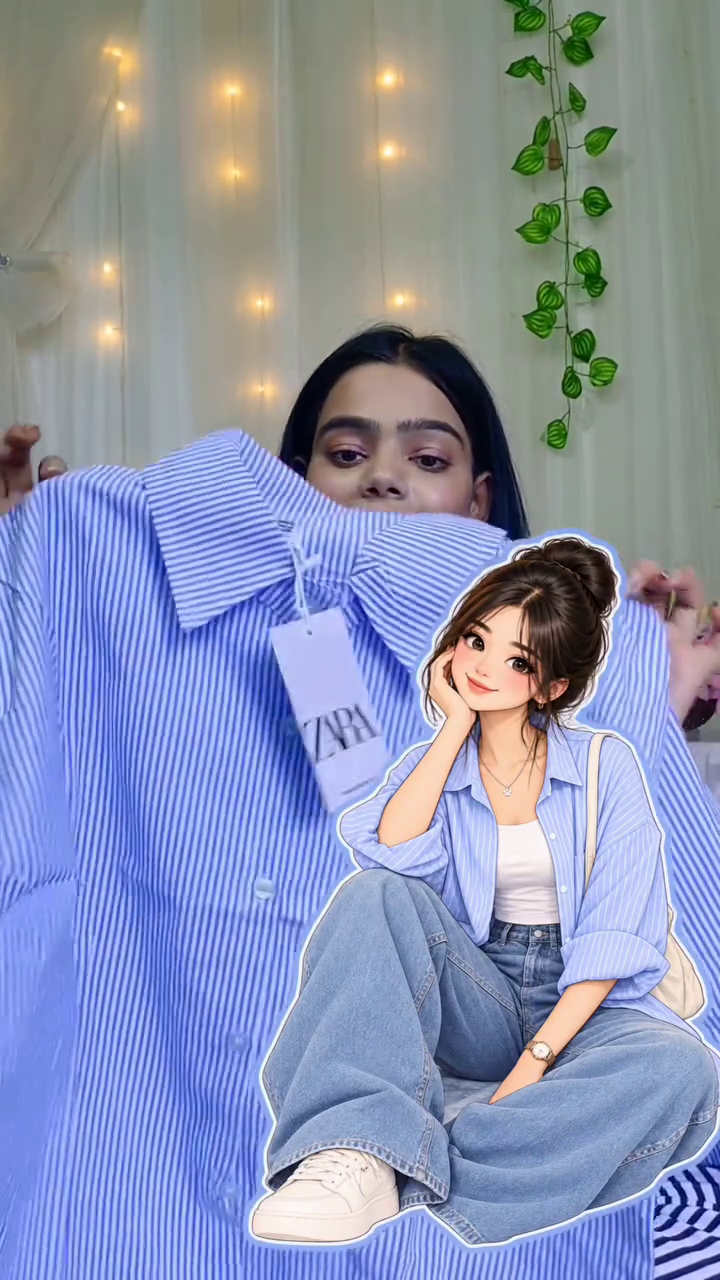 Trendy Blue Striped Shirt for Women – A Perfect Blend of Casual Chic and Everyday Elegance