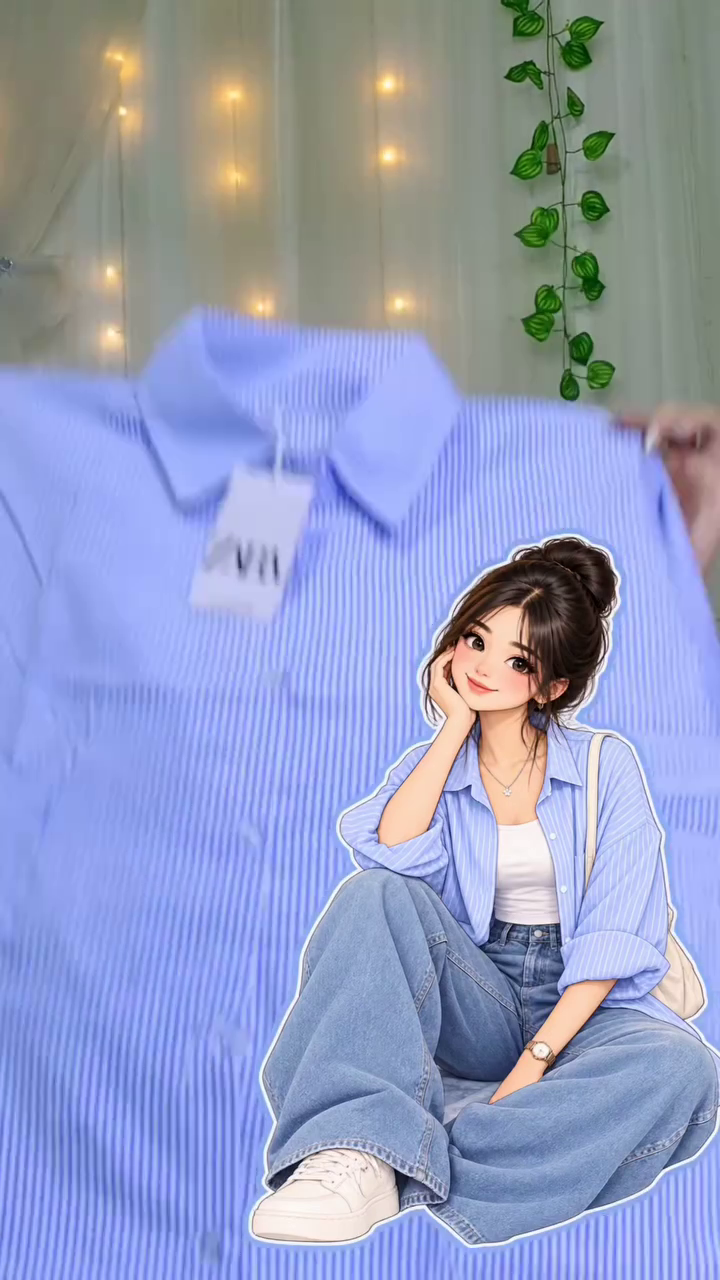 Trendy Blue Striped Shirt for Women – A Perfect Blend of Casual Chic and Everyday Elegance