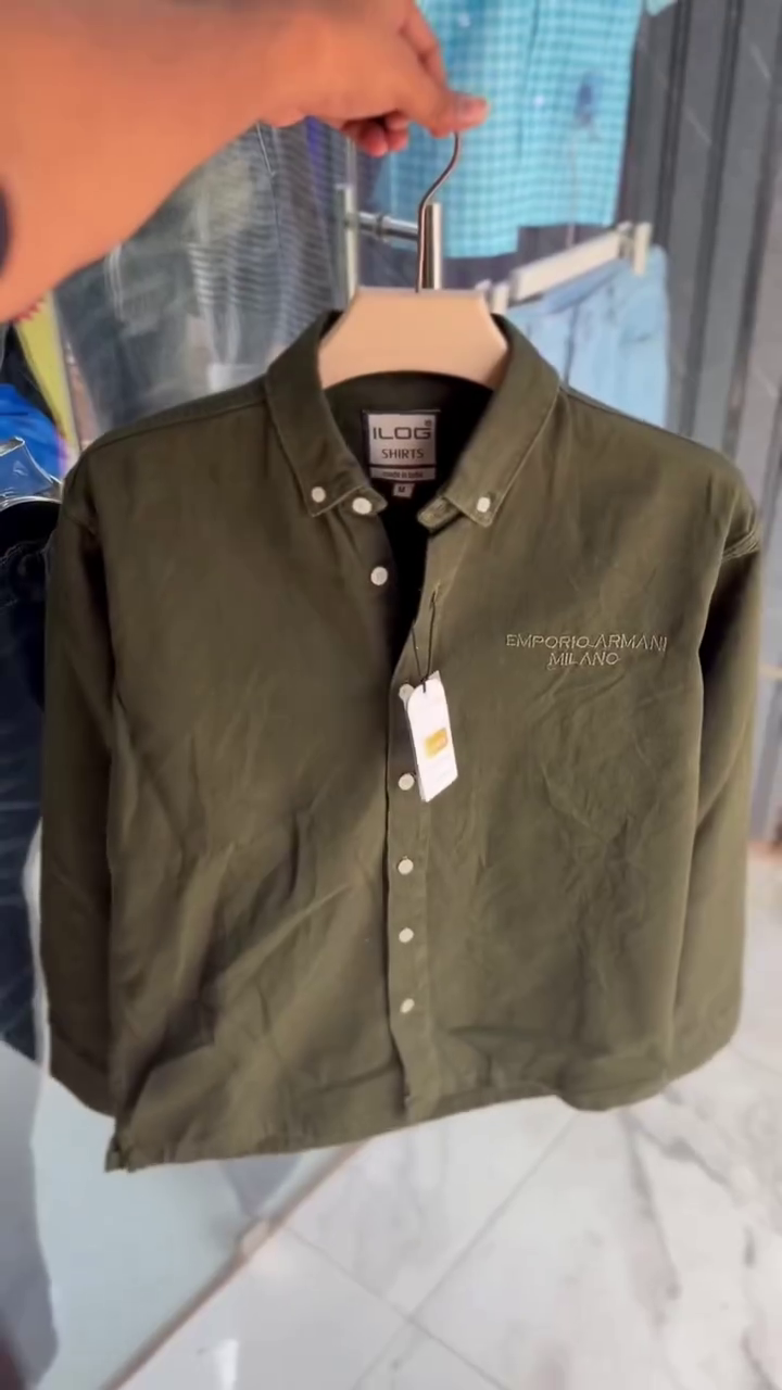 Stylish Rust  Men's Full Sleeve Button Down Shirt with Classic Collar, Elegant Chest Embroidery, Premium Casual Look, and Trendy Smart Casual Fashion Design for Everyday Wear